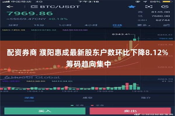 配资券商 濮阳惠成最新股东户数环比下降8.12% 筹码趋向集中