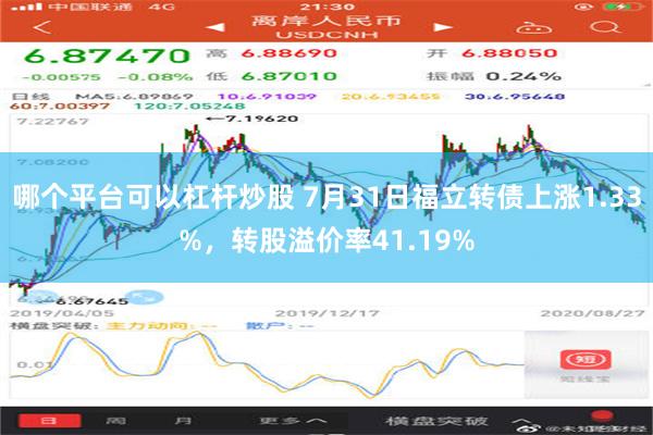 哪个平台可以杠杆炒股 7月31日福立转债上涨1.33%，转股溢价率41.19%