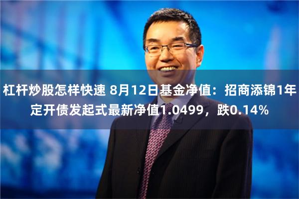 杠杆炒股怎样快速 8月12日基金净值：招商添锦1年定开债发起式最新净值1.0499，跌0.14%