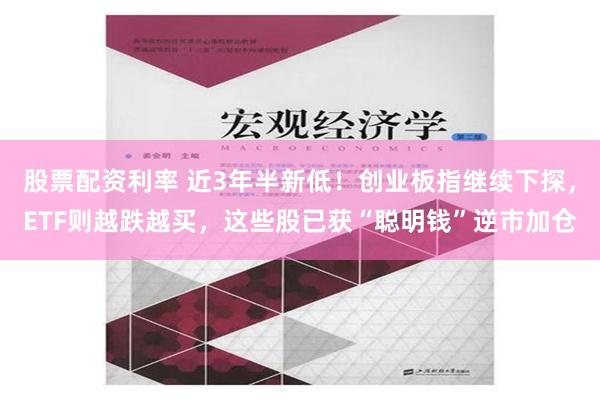 股票配资利率 近3年半新低！创业板指继续下探，ETF则越跌越买，这些股已获“聪明钱”逆市加仓